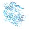 Blue Chinese Dragon