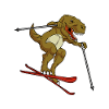 T-Rex Sci Sport Invernali Vacanze Sci Dinosauro Sci