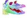 Cool Neon Alligator DJ