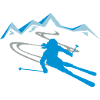 Skifahrerin Berge
