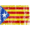 Grungy Catalonia flag