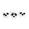 Three Halloween Skulls