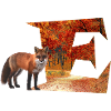 e herbstwald mit fuchs