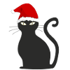 Christmas cat with cap