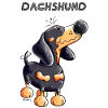 Happy Dachshund Cartoon