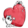 Cat with heart