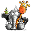Éléphant et amis