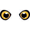 deux yeux brillants d'un hibou