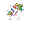 Einhorn Dab Regenbogen