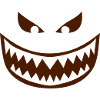 dent feroce mechant smiley 1612