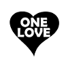 One Love heart black
