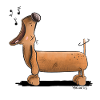 Yelling Dachshund - Dachshund - Comic