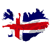 Iceland Flag Map