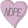 Sans-Valentin Cœur Nope Humour