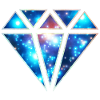 Diamond, galaxy style, triangle, space, symbol,