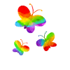 Butterfly LGBT Gay Pride CSD Rainbow