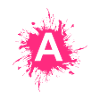 Team A Buchstabe A Anfangsbuchtabe Rosa