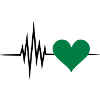 Pulse, cuore, verde, frequenza, natura, vegan