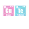 Simpatici elementi chimici in tellurio di rame