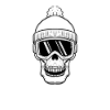 Snowboarding Totenkopf Snowboarder