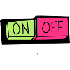 on und off button