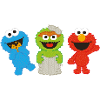 Sesame Street Baby Cookie Monster, Oscar ja Elmo