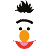 Sesamstraße Bert Gesicht