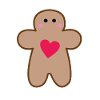 Gingerbread Man Heart