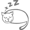 Cat sleeping drawing zzz