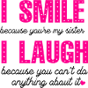 big sister smile laugh