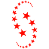 Red shooting stars