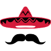 Mexican mustache hat 200