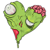 Halloween zombie heart