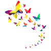 Butterflies In Flight Geometric