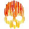 Skull (Colourful Stripes) 01