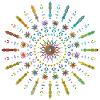 Mandala Yoga tribal sun shining yellow colorful