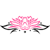 Lotus, Lotusblüte mit Blättern