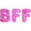 BFF (hearts & letters)