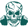 skull bodybuilding dead head dumbbell