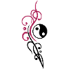 Yin & Yang Symbol mit Tribal