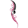 Yin & Yang Symbol mit Tribal