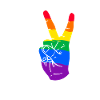 LGBT peace sign