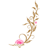 Bambus mit Lotusblüte und kleinen Blüten.