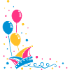 Karneval, Narrenmütze mit Luftballons