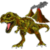 Dinosaurier Vulkan