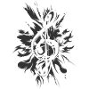 clef music explosion symbol art icon
