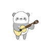 Panda with guitar