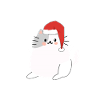 Merry Christmas Funny Mean Finger Cat Ugly