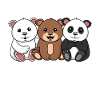 3 Bears 3 Bears Polar Bear Bear Panda