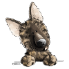 Lustiger Holländischer Schäferhund I Comic Hund